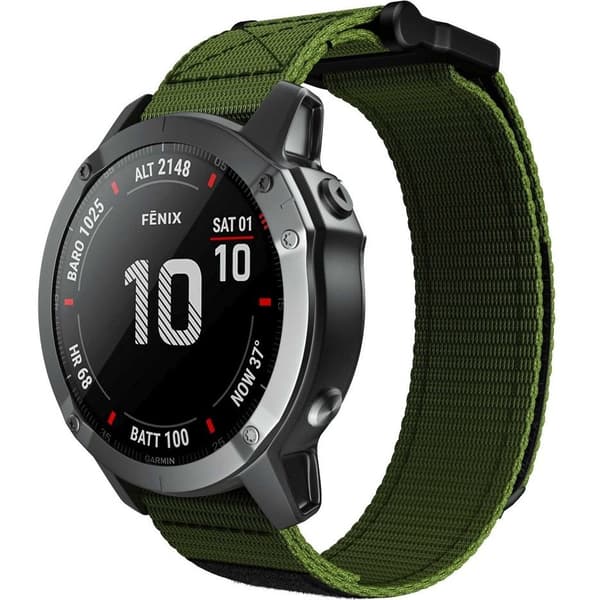 Nailonranneke Garminille 22 mm, vihreä