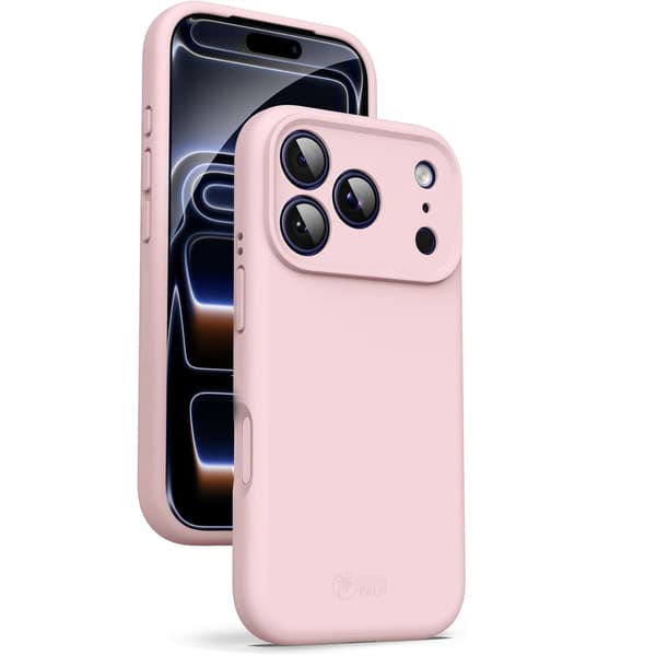 UrbanPalm iPhone 17 Pro Max Silikonfodral för MagSafe, Powder Pink