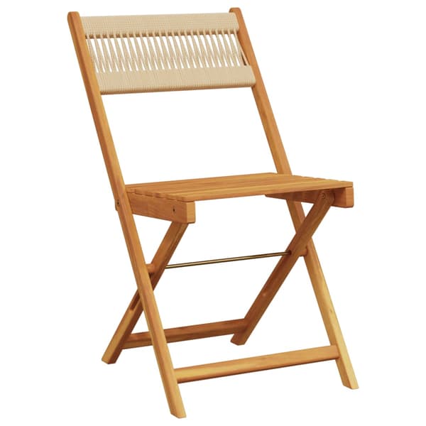 vidaXL 3-delat bistroset, beige polypropylenträ