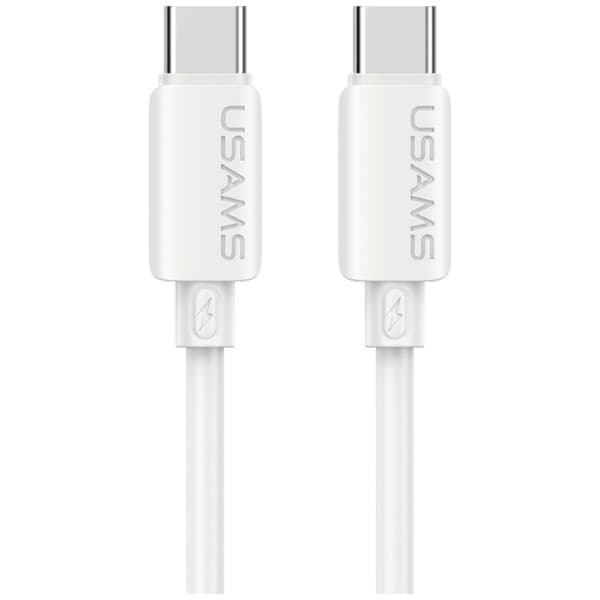 USAMS U98 30W 3A Silikon Snabbladdningskabel USB-C till Lightning Vit