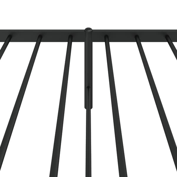 vidaXL metalsengestel med hovedgærde sort 90x200 cm