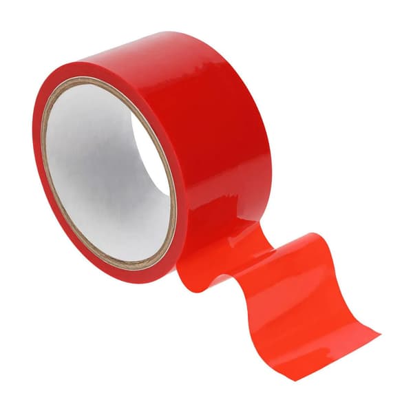 PVC-tejp utan klibb - 20 m - Röd