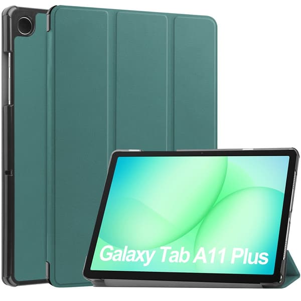 Samsung Galaxy Tab A11+/A9+:n läppäkotelo, Smartcase, vihreä