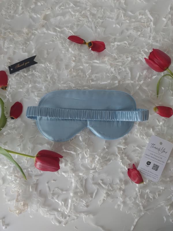 Mulberry 6A Blå Universal Sidenögonmask