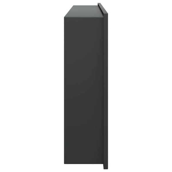 vidaXL brusekabine mat sort 62x32x9 cm rustfrit stål