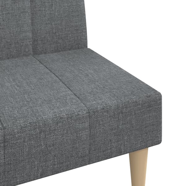 vidaXL 2-sits bäddsoffa, ljusgrå, klädd i tyg