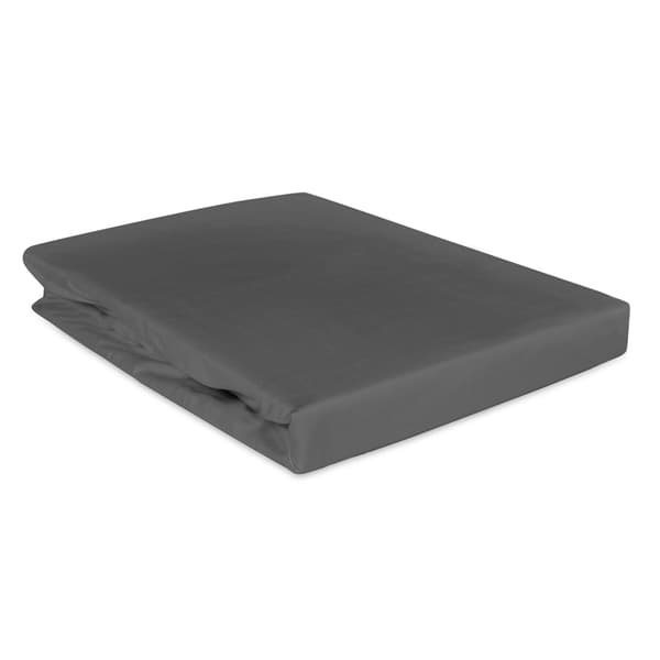 Bomullslakan 90x200 slät satin, ljusgrått