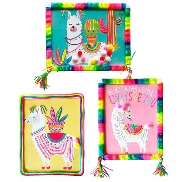 Slik-lama og pompon-kunstsæt til alderen 6+.