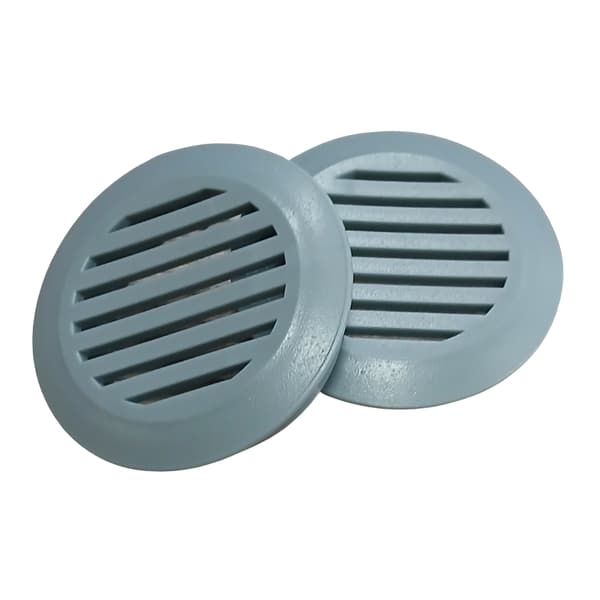 Ventilationsventil för möbelskåp, diameter 50, grå, 10 stycken