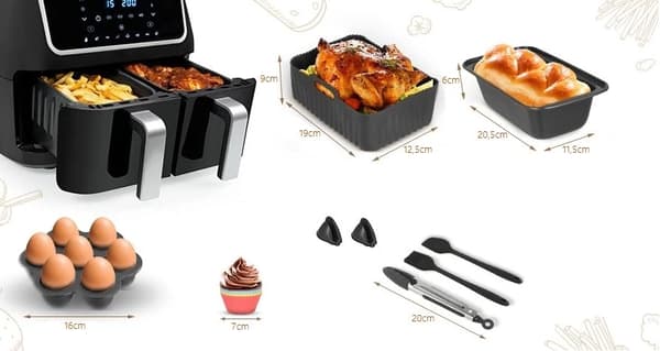 XXL-sæt med 23 tilbehør til Ninja/Philips Airfryer, Ninja-tilbehør, forme