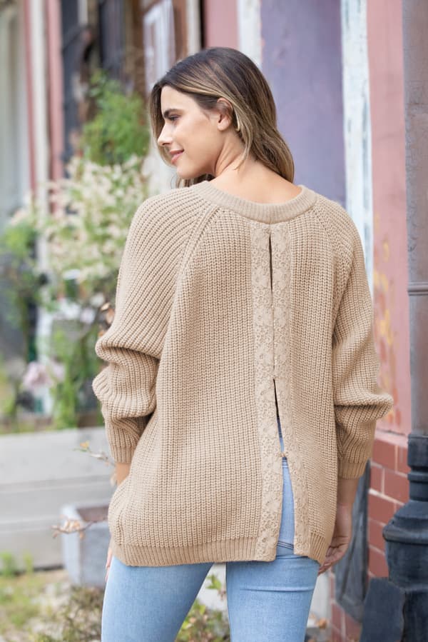 ROSALIA neulepusero, tumma beige