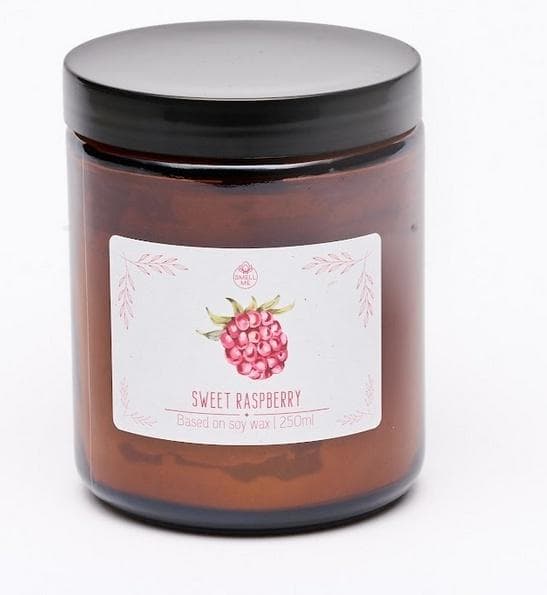 Duftlys med sød hindbær 250ml