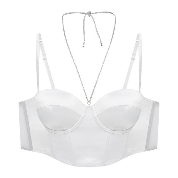 Onyx push-up -rintaliivit - vaaleanharmaa 75D