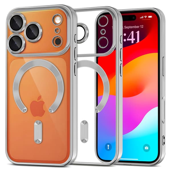 Etui til iPhone 17 Pro Electro MagSafe – sølv