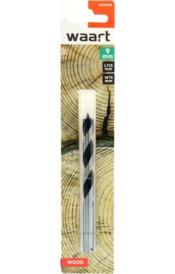 9,0 mm träborr, slipad