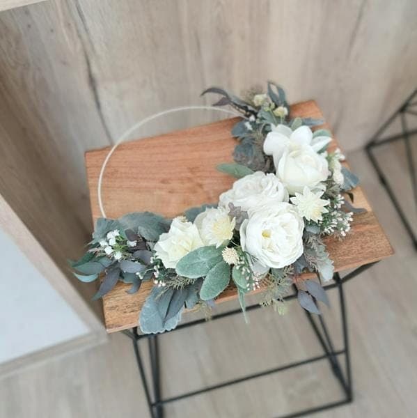 HVID metalbøjle til DIY drømmefanger Macrame Ø35cm (udgået)