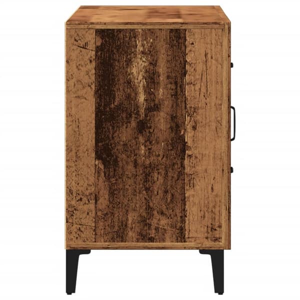 vidaXL kommode, antik træ, 100x36x60 cm, træbaseret materiale