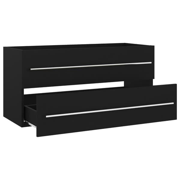 vidaXL håndvaskskab sort 100 x 38,5 x 48 cm spånplade