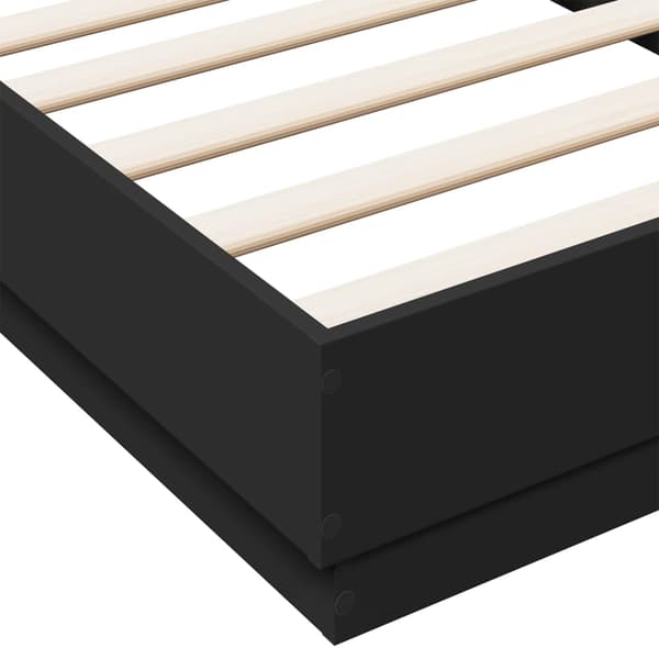 vidaXL sengestel sort 75x190 cm træbaseret materiale