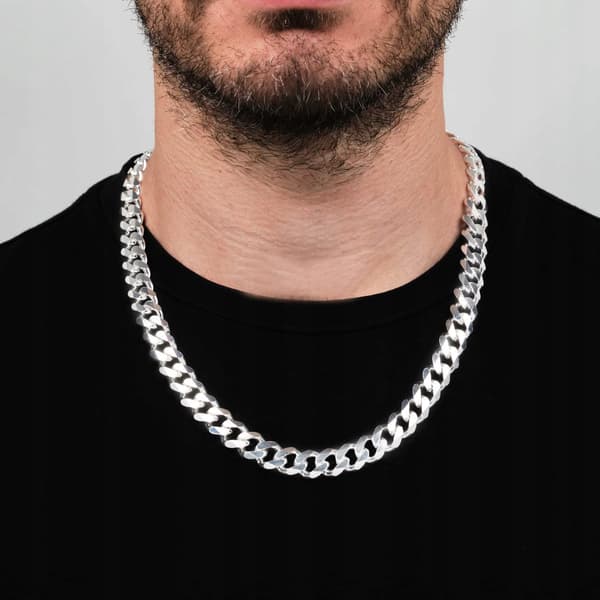 TYK Sølv Herrekæde SØLVKÆDE 925 FULDE GARDINER BREDE