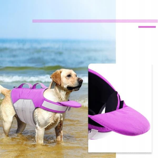 ThinkPet XL redningsvest til hunde - lyserød, reflekterende og med flydeevne