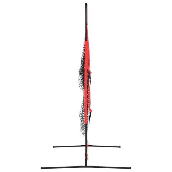 vidaXL bærbart baseballnet sort og rød 183x105x183 cm