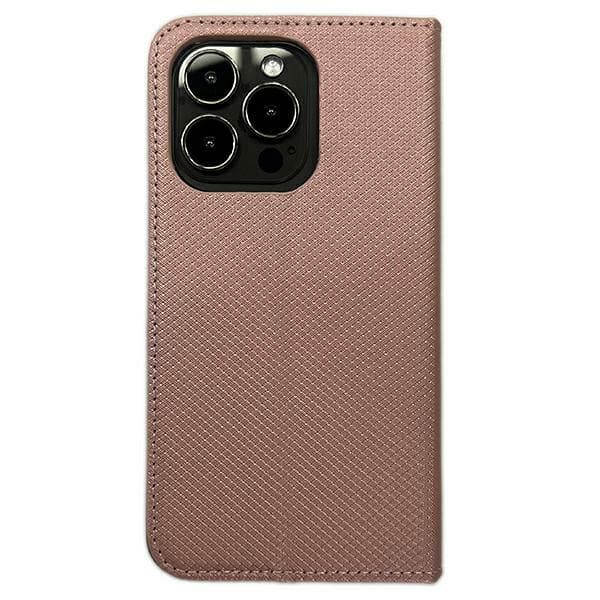 Smart Magnet-flipfodral för iPhone 15 Pro Max, roséguld