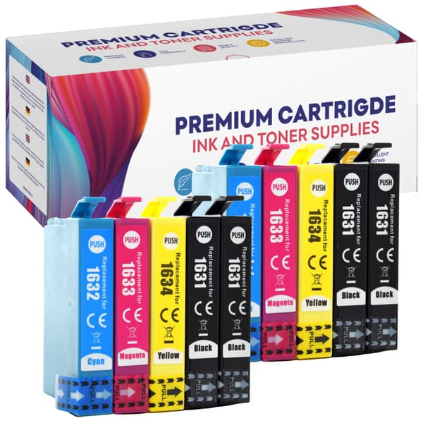 10x blækpatroner til Epson GP-E1636CMYKK x2