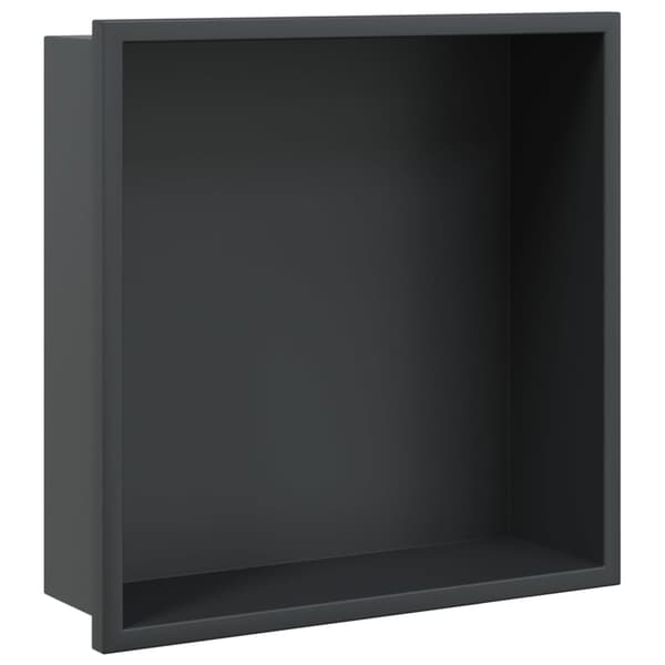 vidaXL brusekabine mat sort 32x32x9 cm rustfrit stål