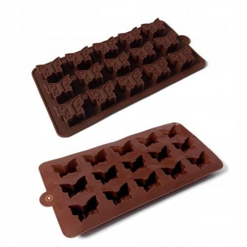 Silikoneform, chokoladeform, praliner, geléer, sommerfugle