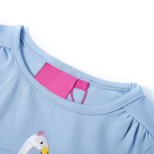 Børne langærmet T-shirt, lyseblå, 104