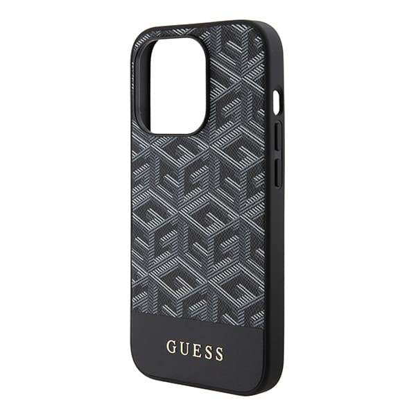 Guess GCube Stripes MagSafe-etui til iPhone 15 Pro Max, sort
