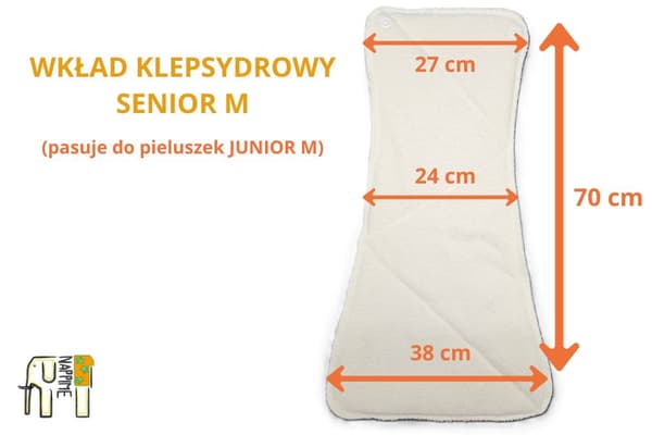 Blöjskydd i bambu, timglasformat, storlek M (senior) - NappiMe blöjskydd