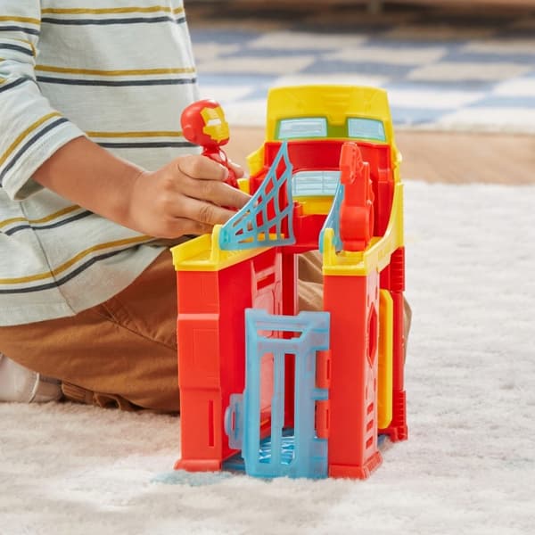 HASBRO SPIDEY og Super-Palms - Iron Man Tower + Actionfigur