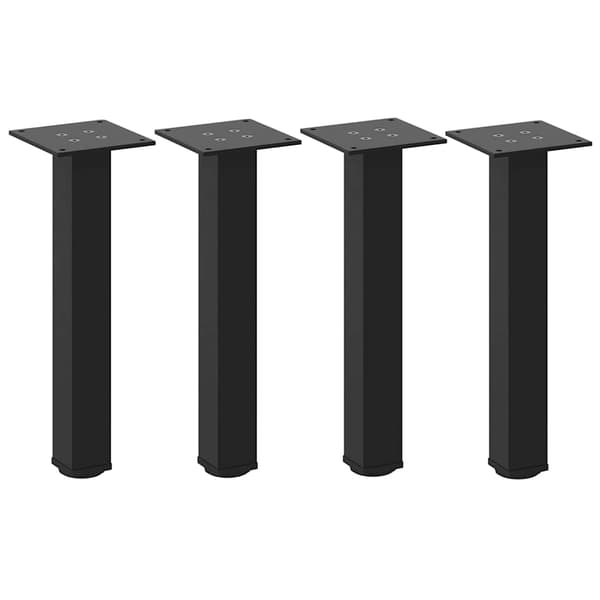 vidaXL sofabordben, 4 stk., sort, 42-44 cm, stål
