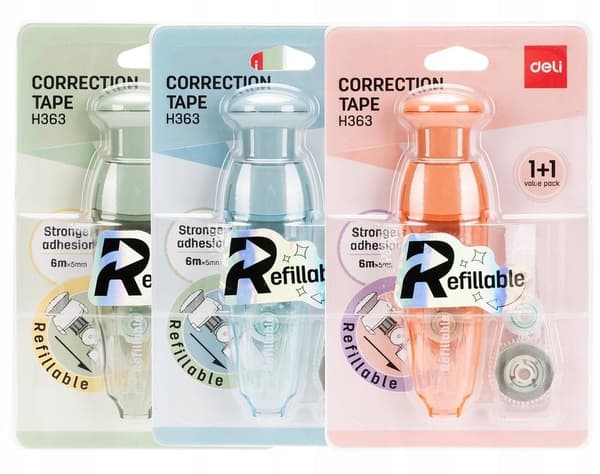 Korrigeringstejp 5mmx6m + extra refill till DELI-mix