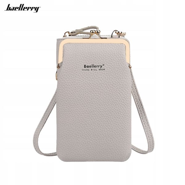 Mini clutch skuldertaske til kvinder, grå Baellerry