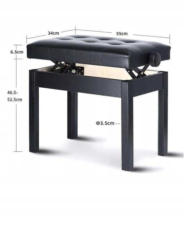 Kaline stativ BA-212-BK - Pianobänk