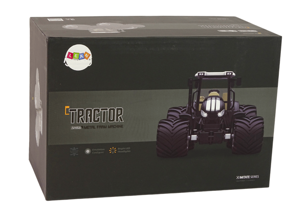 Fjernstyret R/C Traktor Sort 2.4G Metal