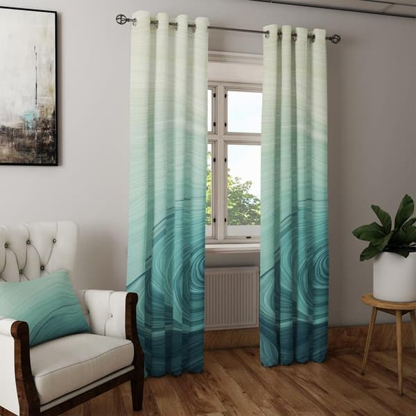 Gardin med snørehuller print 094
