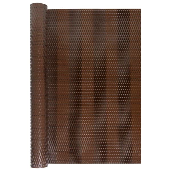 vidaXL balkonskærm brun og sort 400x90 cm polyrattan