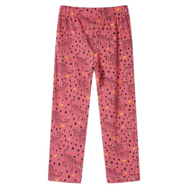 Barnpyjamas med lång ärm, gammalrosa, 92