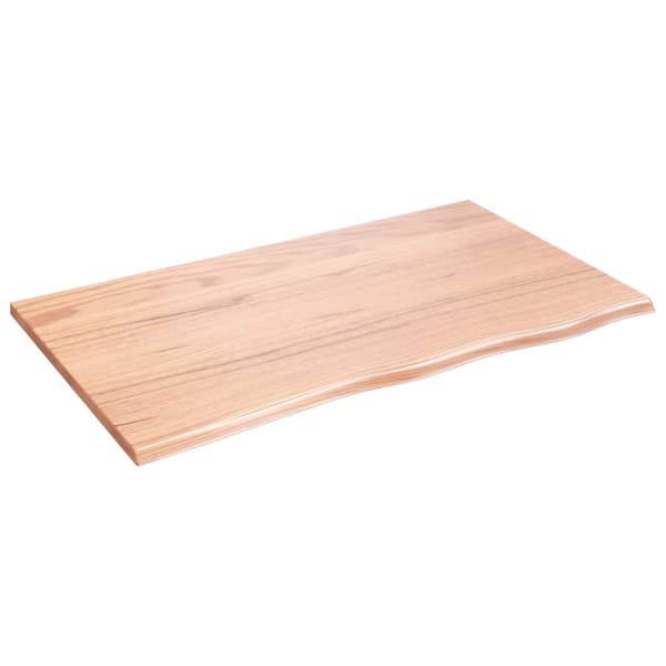 vidaXL bordplade lysebrun 100x60x2 cm massivt egetræ