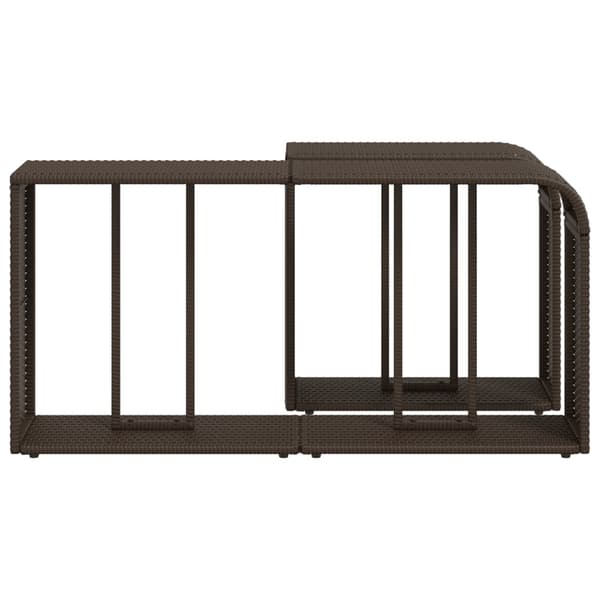 vidaXL Hyllor, 2 st, brun, polyrotting