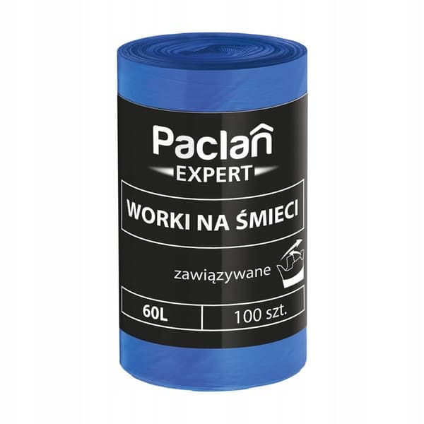 Paclan sopsäckar 60L 100 stycken knutna multitop