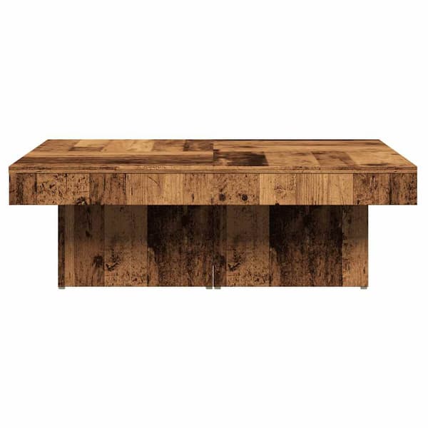 vidaXL sofabord, antik træ, 90x90x28 cm, spånplade