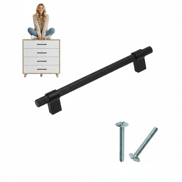ATTICUS 160 møbelgreb SORT MAT stilfuld moderne AKS