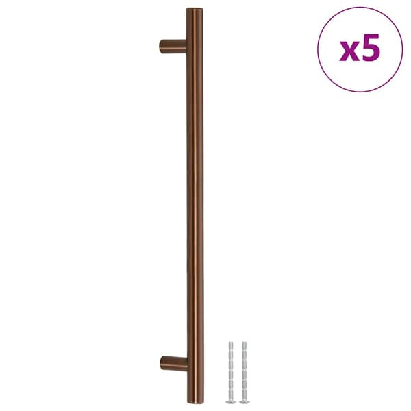 vidaXL skabsgreb, 5 stk., bronze, 224 mm, rustfrit stål