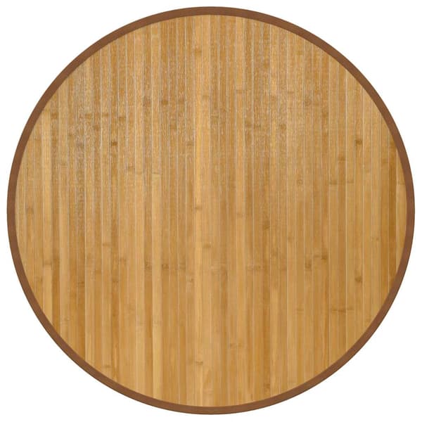 vidaXL Pyöreä Matto, Luonnonvärinen, 80 cm, Bambu