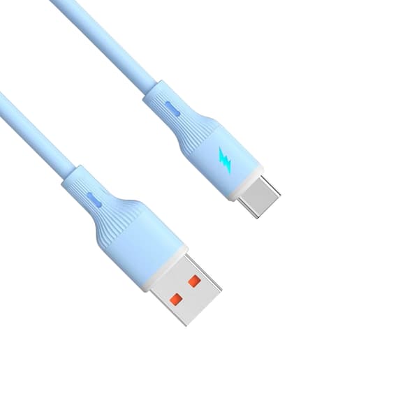 USB-C-/USB-A-kaapeli 1m AK-USB-63 silikoni sininen